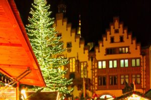 ドイツ：フランクフルトのクリスマスマーケットの風景