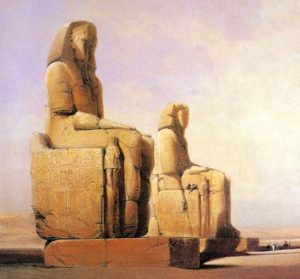 エジプト旅行　ブログ　口コミ　メムノンの巨像
