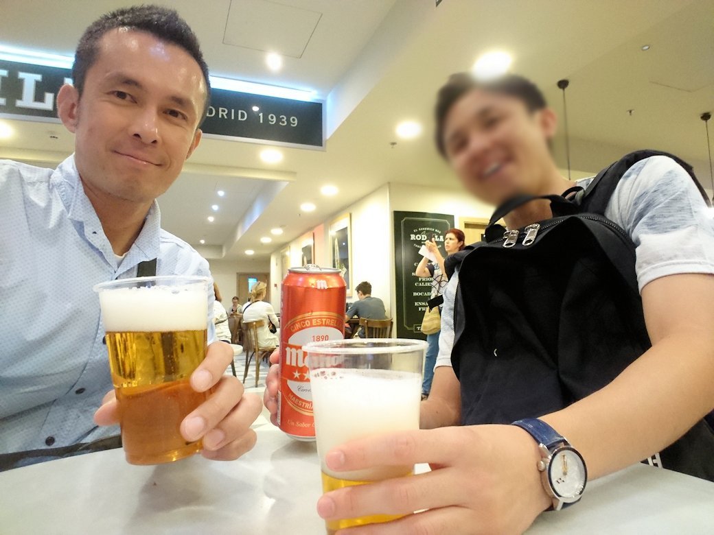 スペイン旅行　ツアー　観光　日本旅行　マドリード　空港　バル　 ビール　　お土産　感想　ブログ　口コミ