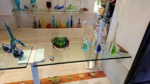 ベネチアの特産物のベネチアンガラスのお店