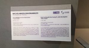 ウフィツィ美術館でミケランジェロの傑作と2