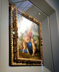 ウフィツィ美術館で油が洗い落とされた絵