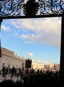 バチカン美術館からサンピエトロ広場が見える