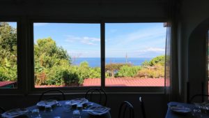 カプリ島のレストラン会場からの眺め