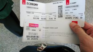 ローマの空港でのチケット