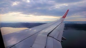 タンソンニャット国際空港から帰るベトジェットエアの機内の景色4
