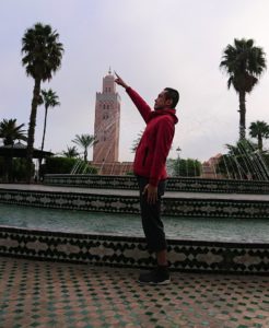 モロッコのマラケシュ市内でクトゥビア・モスクを見物4