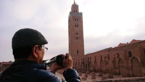 モロッコのマラケシュ市内でクトゥビア・モスク付近の様子5
