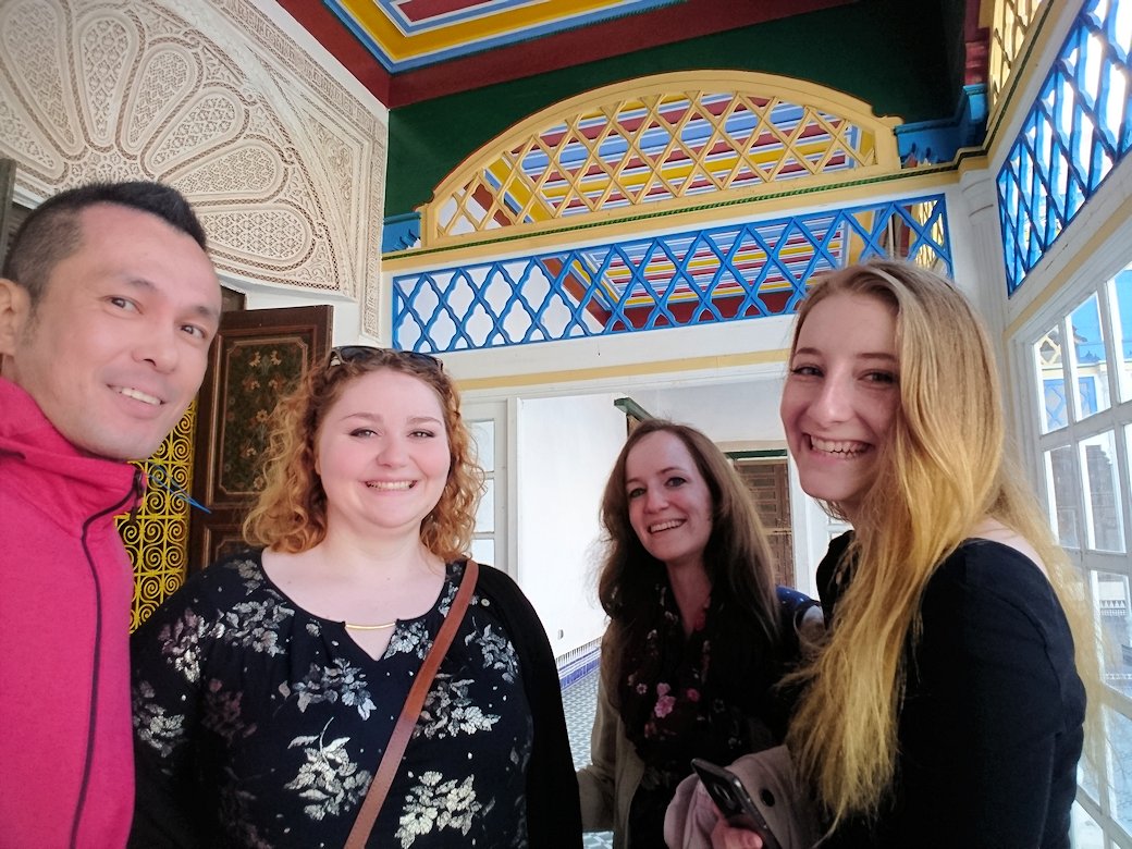 モロッコのマラケシュでバヒア宮殿で美しい内装に感激5
