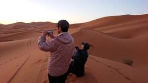 モロッコのサハラ砂漠で遂に朝日とご対面2