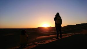 モロッコのサハラ砂漠で遂に朝日とご対面6