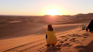 モロッコのサハラ砂漠で遂に朝日とご対面7