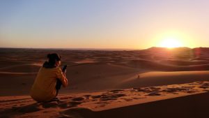 モロッコのサハラ砂漠で遂に朝日とご対面9