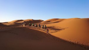 モロッコでサハラ砂漠の朝日鑑賞を終えて帰る道中の様子8