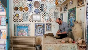 チュニジア：ナブールの街の陶器屋さんにて4