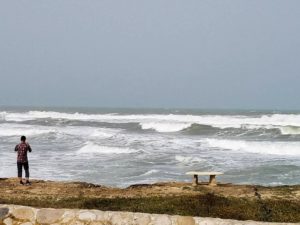 チュニジア：のケルクアン遺跡の海沿いの様子1