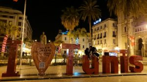 チュニジアのチュニスにあるエルムラディ・アフリカ・ホテルの夕食を食べて、その後夜の街を散策8