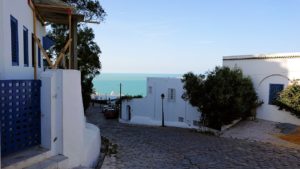 チュニジア：シディ・ブ・サイドの街の次なる絶景ポイントにて9