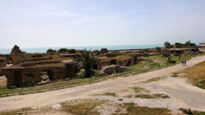 チュニジア：カルタゴ遺跡のアントニヌスの共同浴場を見下ろす1
