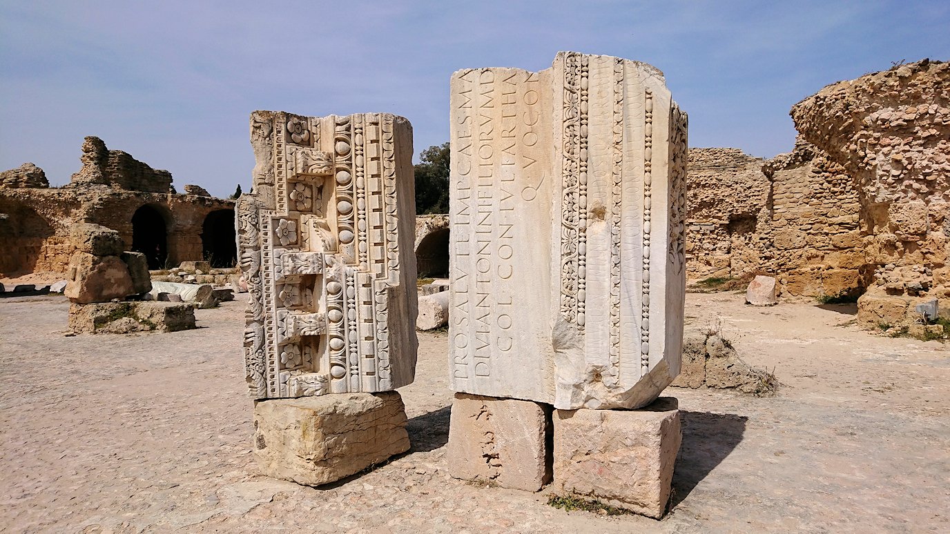 チュニジア：カルタゴ遺跡のアントニヌスの共同浴場内で激写タイム1