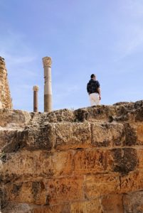 チュニジア：カルタゴ遺跡のアントニヌスの共同浴場内で記念撮影タイム4