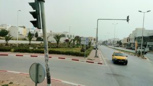 チュニジア：スースからナブールの街まで移動する途中の景色2