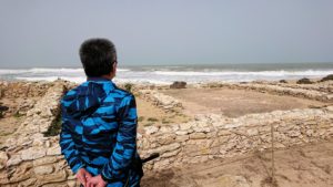 チュニジア：のケルクアン遺跡内を散策する3
