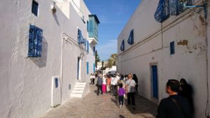チュニジア：シディ・ブ・サイドの街を進んで行きます5
