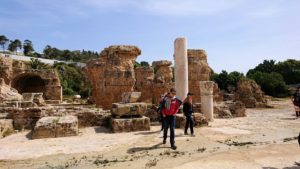 チュニジア：カルタゴ遺跡のアントニヌスの共同浴場内を散策1
