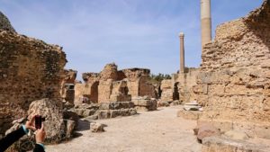 チュニジア：カルタゴ遺跡のアントニヌスの共同浴場内を散策7