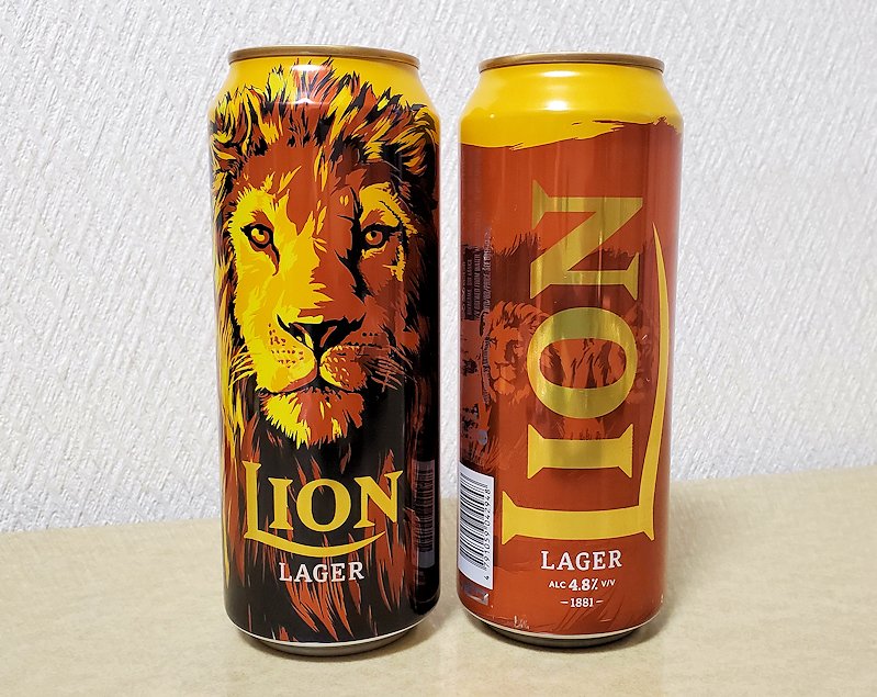 「アーピコ・スーパーマーケット」で購入したライオンビール